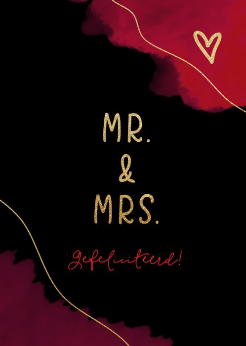 Luckz | Huwelijksfelicitatiekaart | Mr. & Mrs.