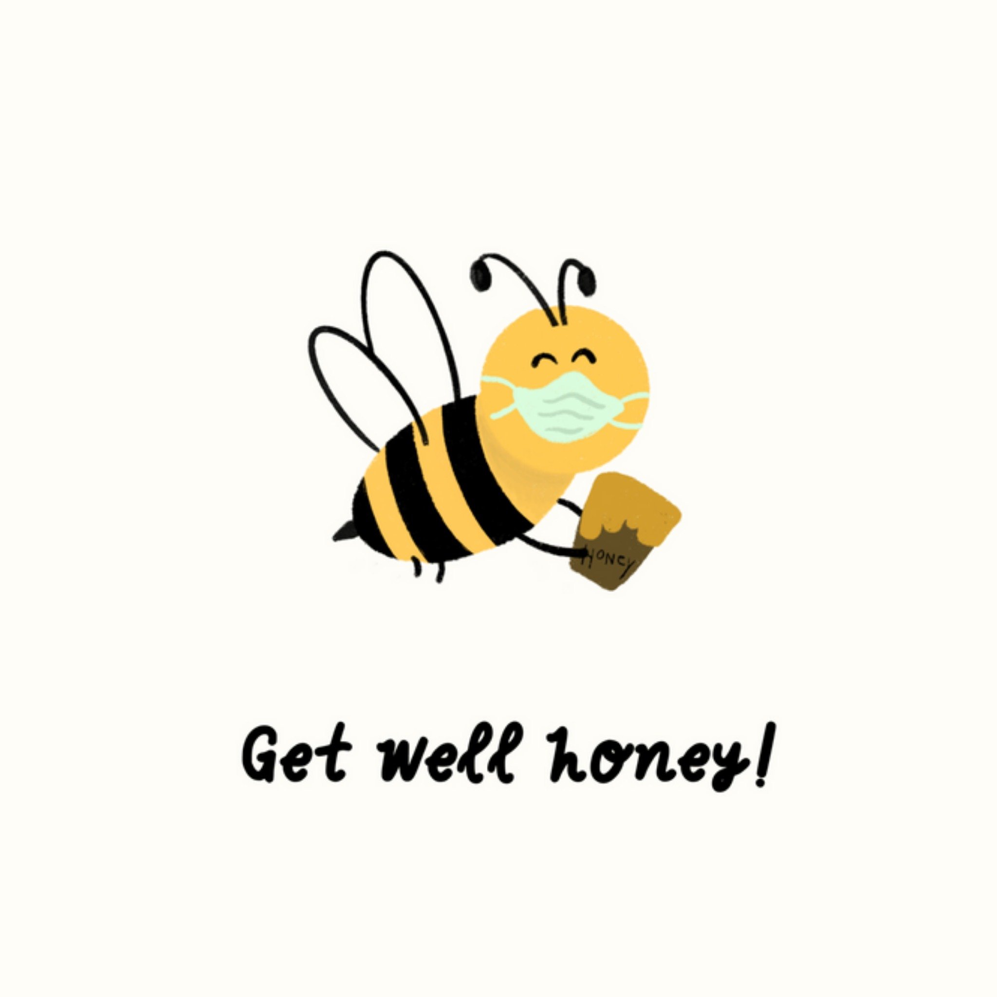 Beterschapskaart - get well honey