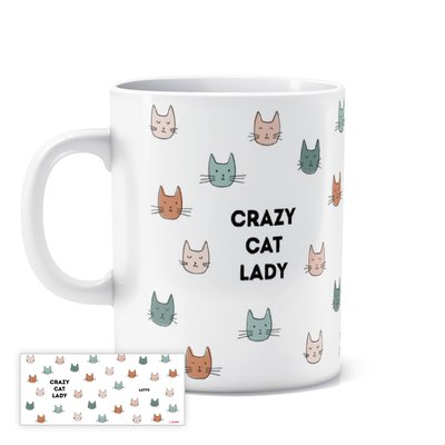Mok | Crazy cat lady | met eigen naam