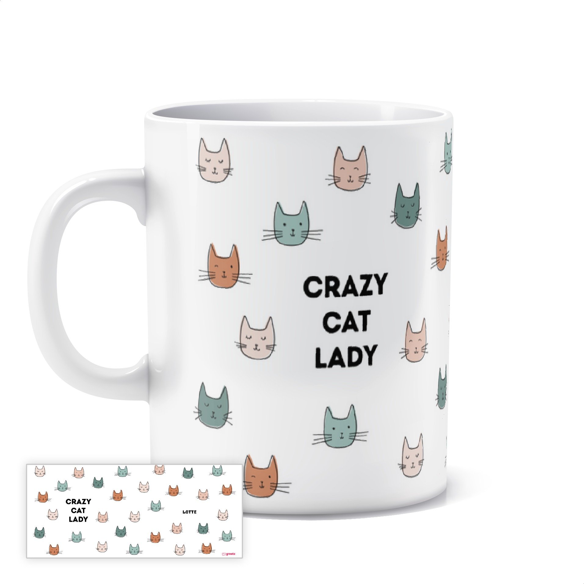 Mok - Crazy cat lady - met eigen naam