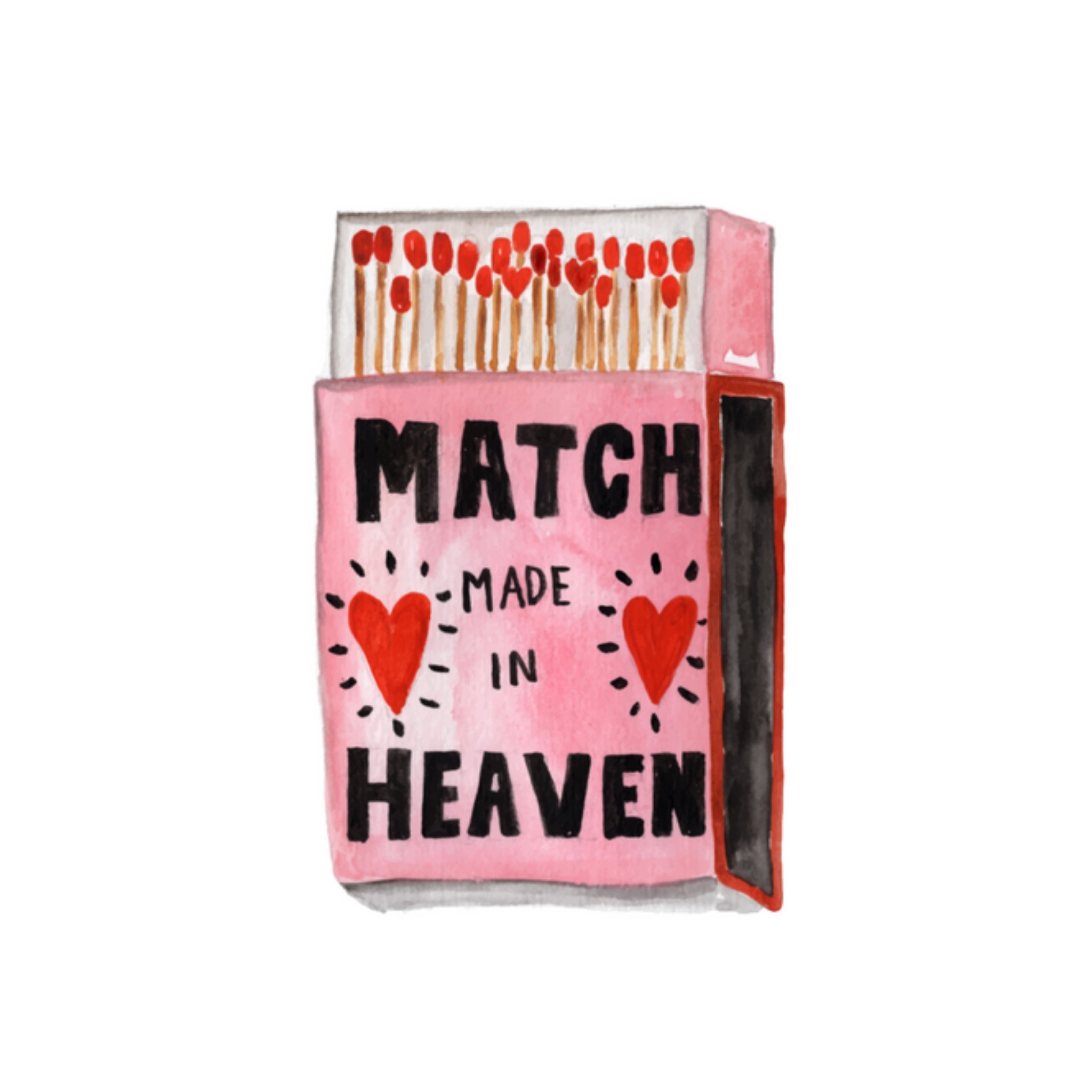 Huwelijkskaart - Match made in Heaven