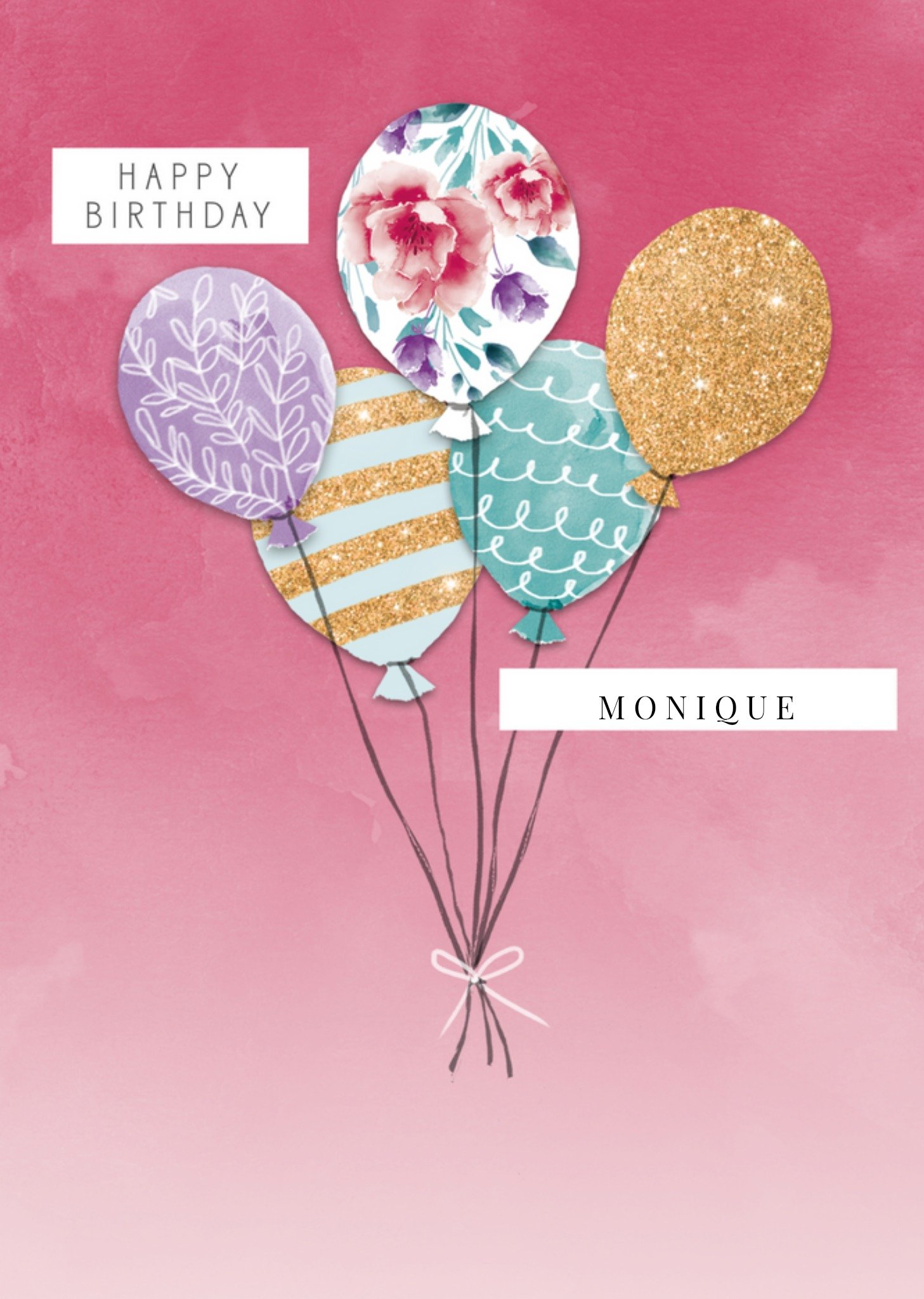 UK Greetings - Verjaardag - Ballonnen eigen naam