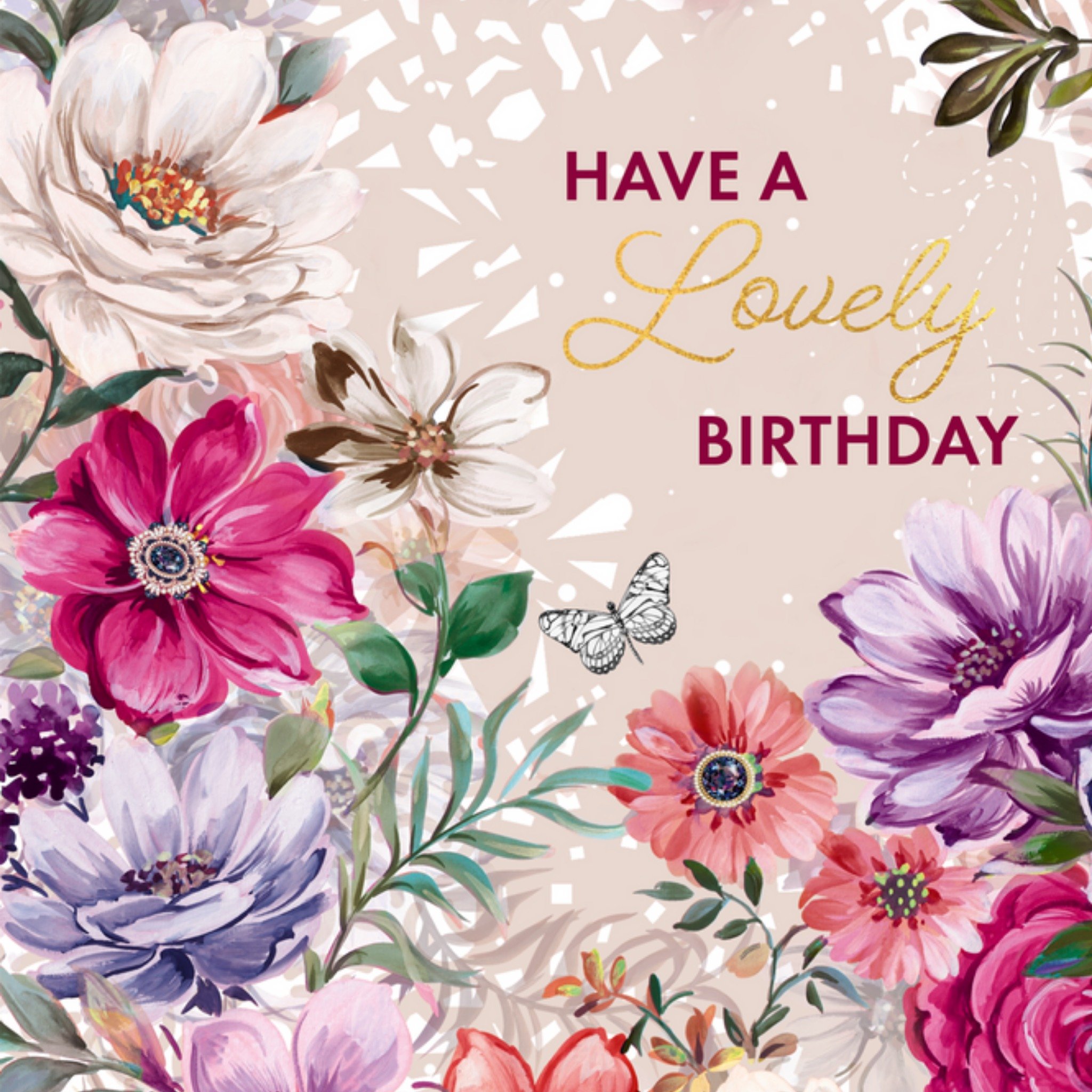 Melli Mello - Verjaardagskaart - Have a lovely birthday - Bloemen