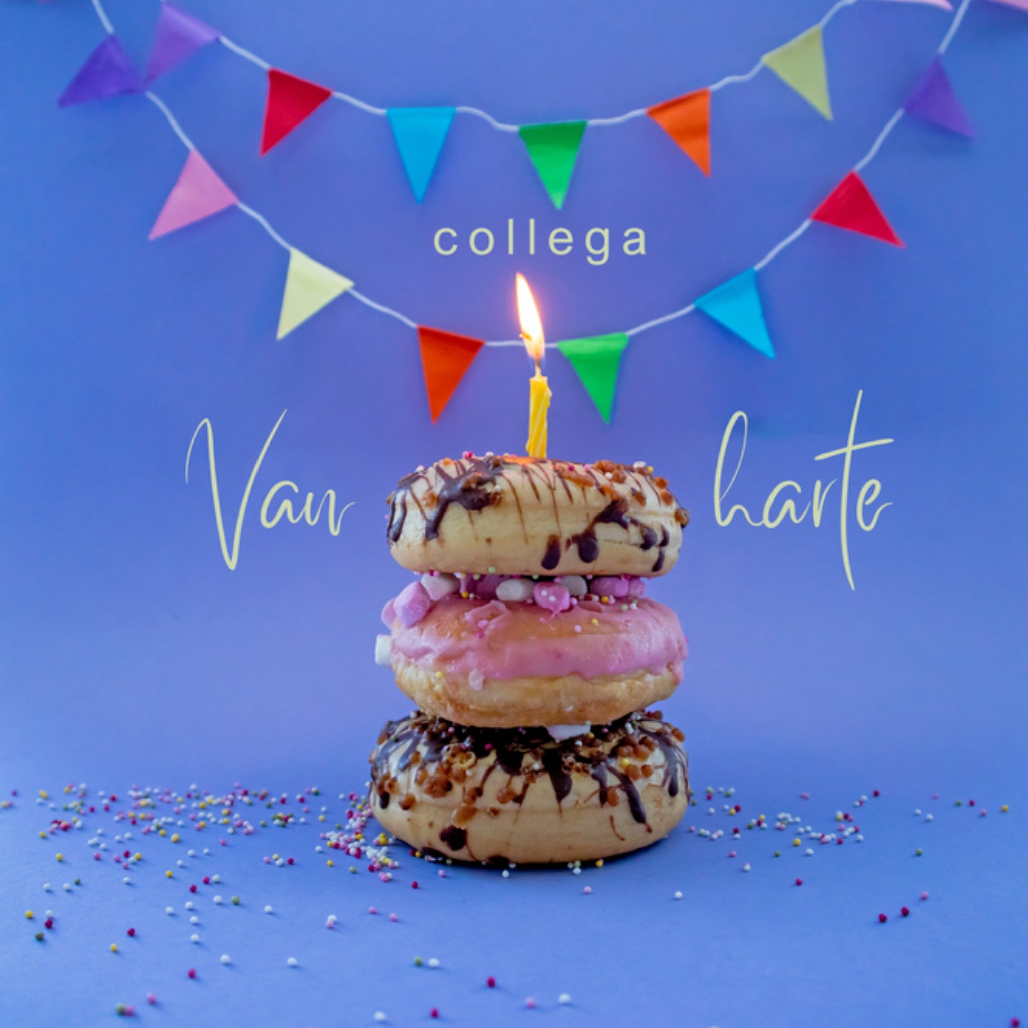 Photoflash - Felicitatiekaart - Donuts - Collega