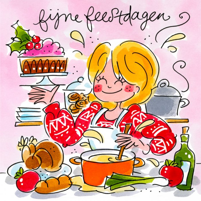 Blond Amsterdam Kerstkaart Kerstdiner maken Greetz