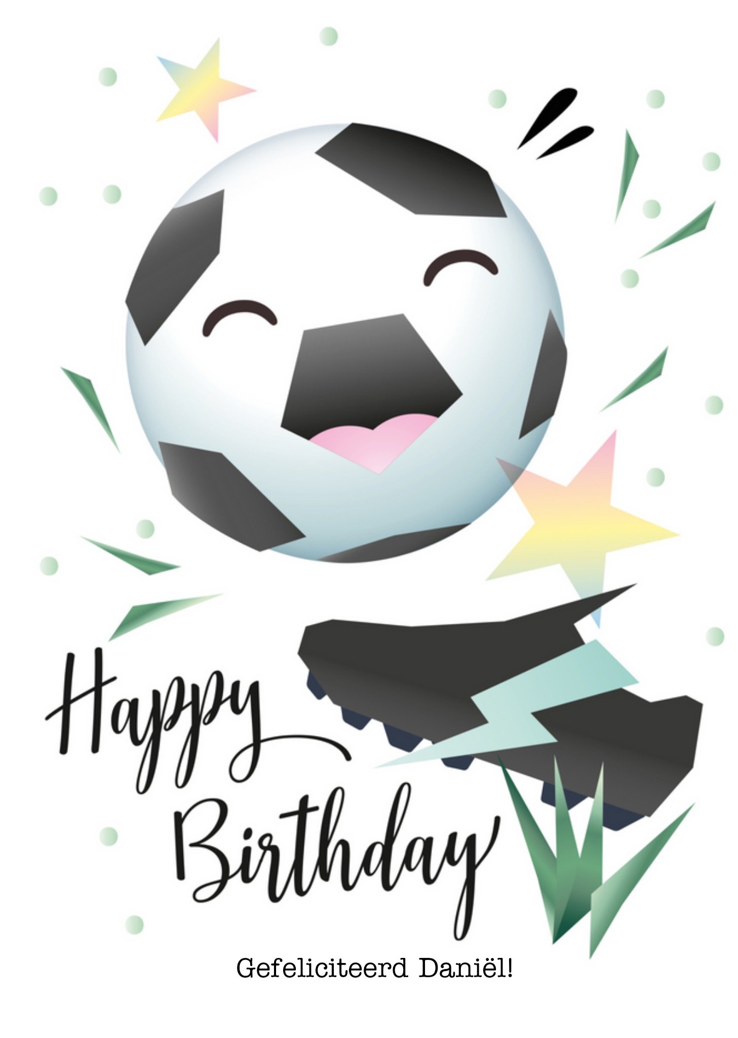 Verjaardagskaart - Luckz - Voetbal