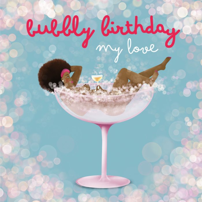 Patricia Hooning | Verjaardagskaart | Bubbly birthday | My love