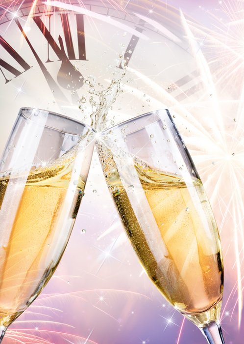 TMS | Nieuwjaarskaart | champagne