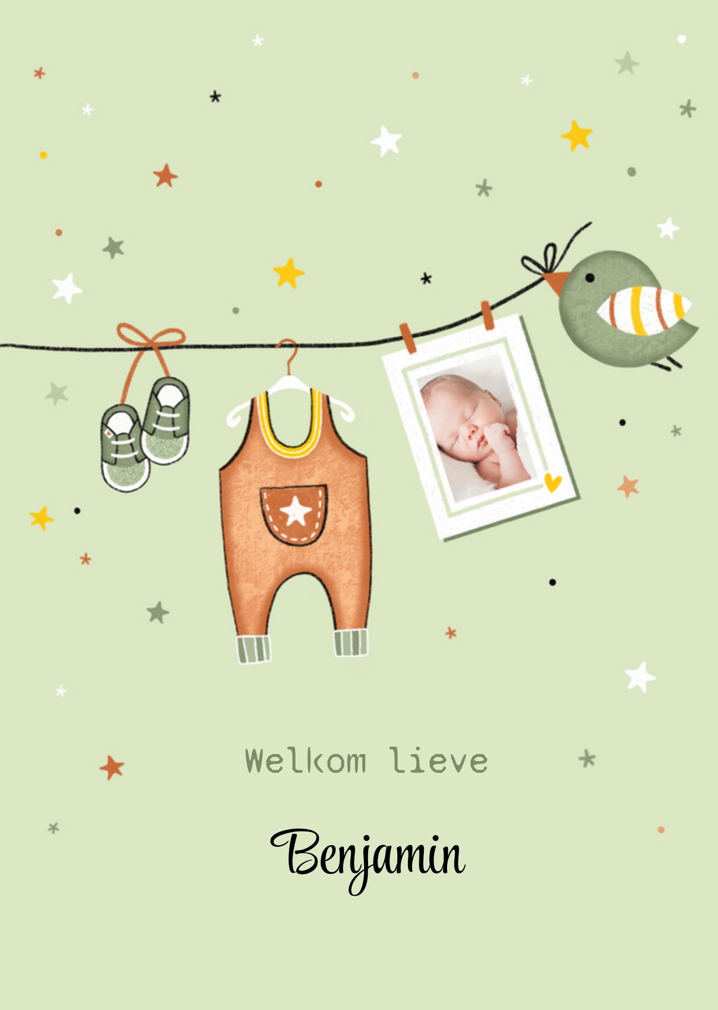 Marieke Witke - Geboortekaart - fotokaart met naam