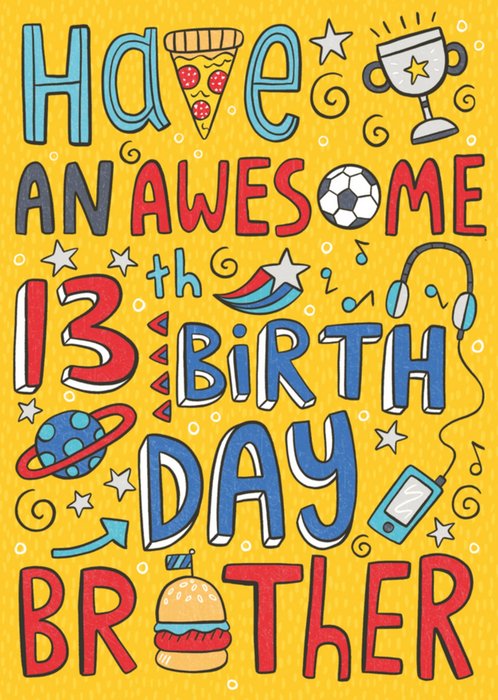 Greetz | Verjaardagskaart | Awesome 13th birthday