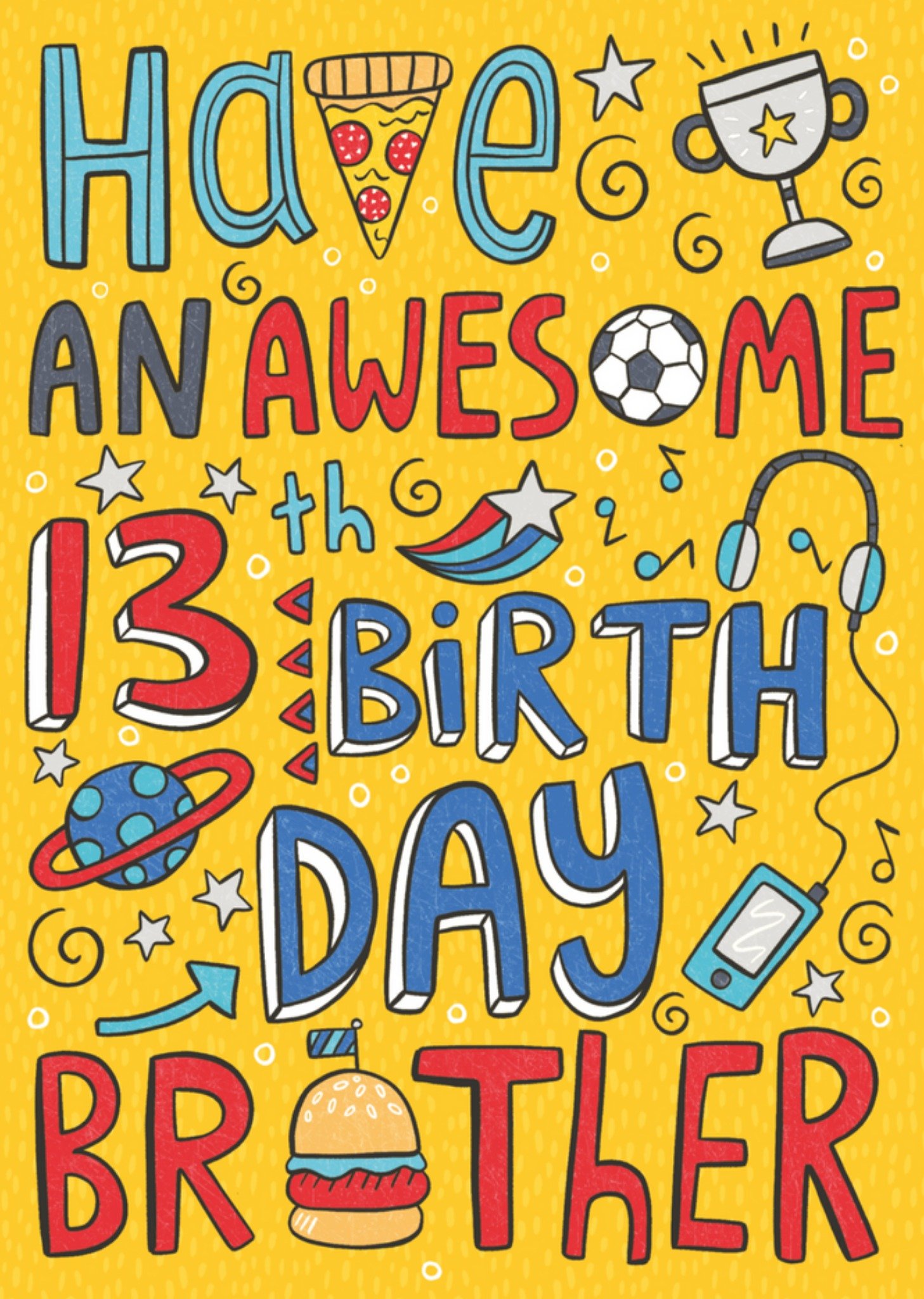 Verjaardagskaart - Awesome 13th birthday