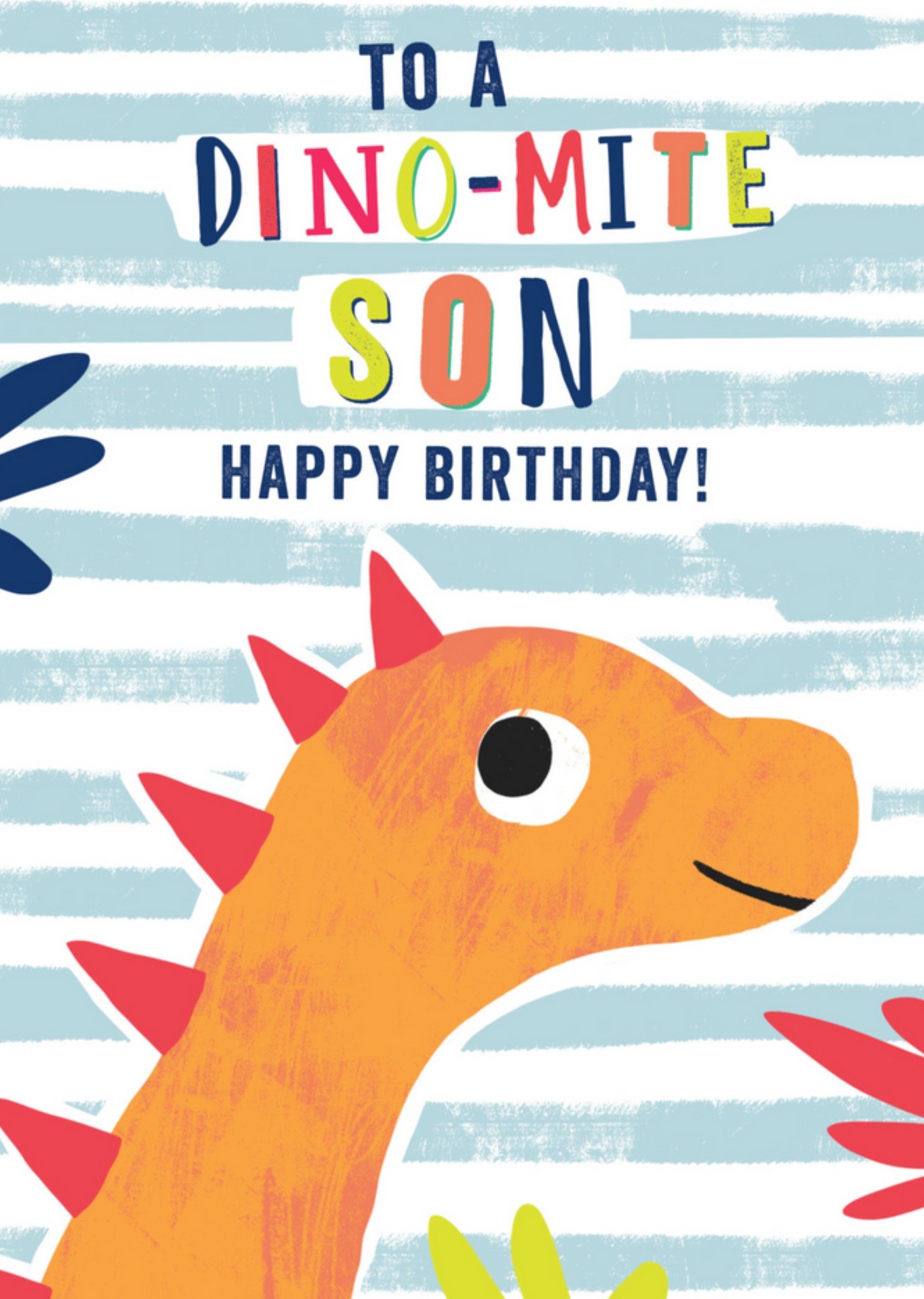 Verjaardagskaart - To a dino-mite son