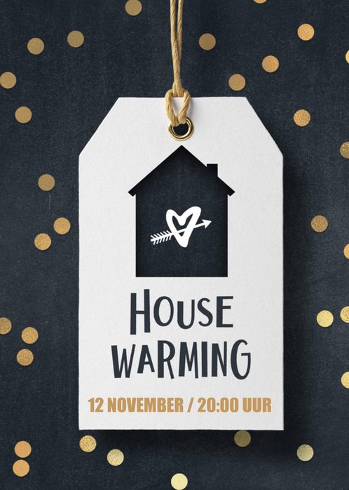 Hippe housewarming uitnodiging