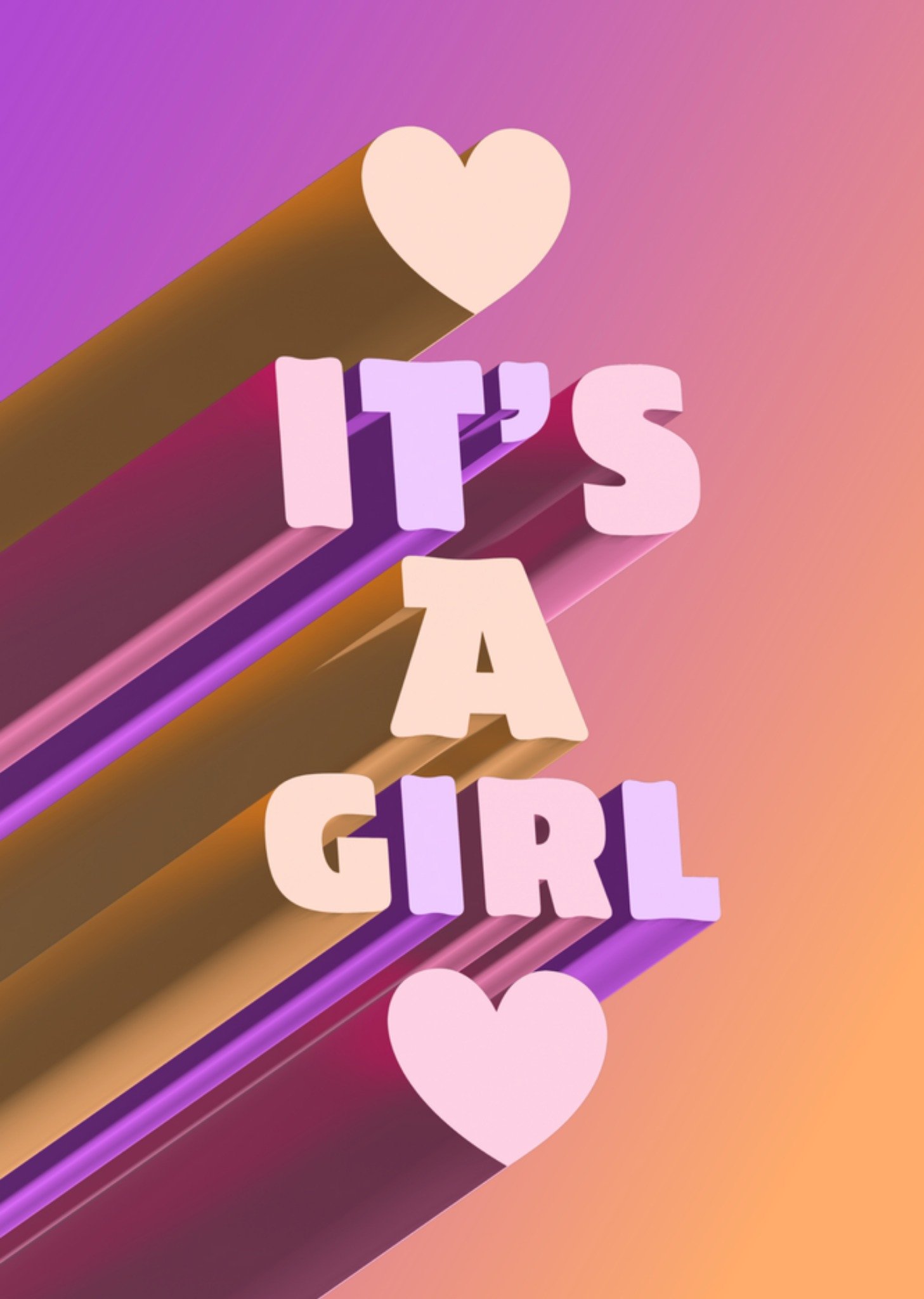 Geboortekaart - it's a girl