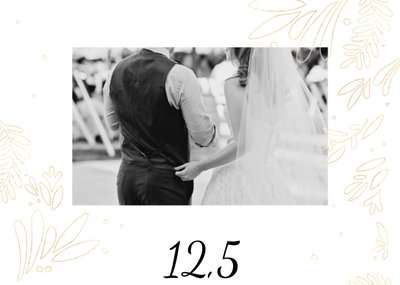 Greetz | Huwelijk felicitatiekaart | Fotokaart wit