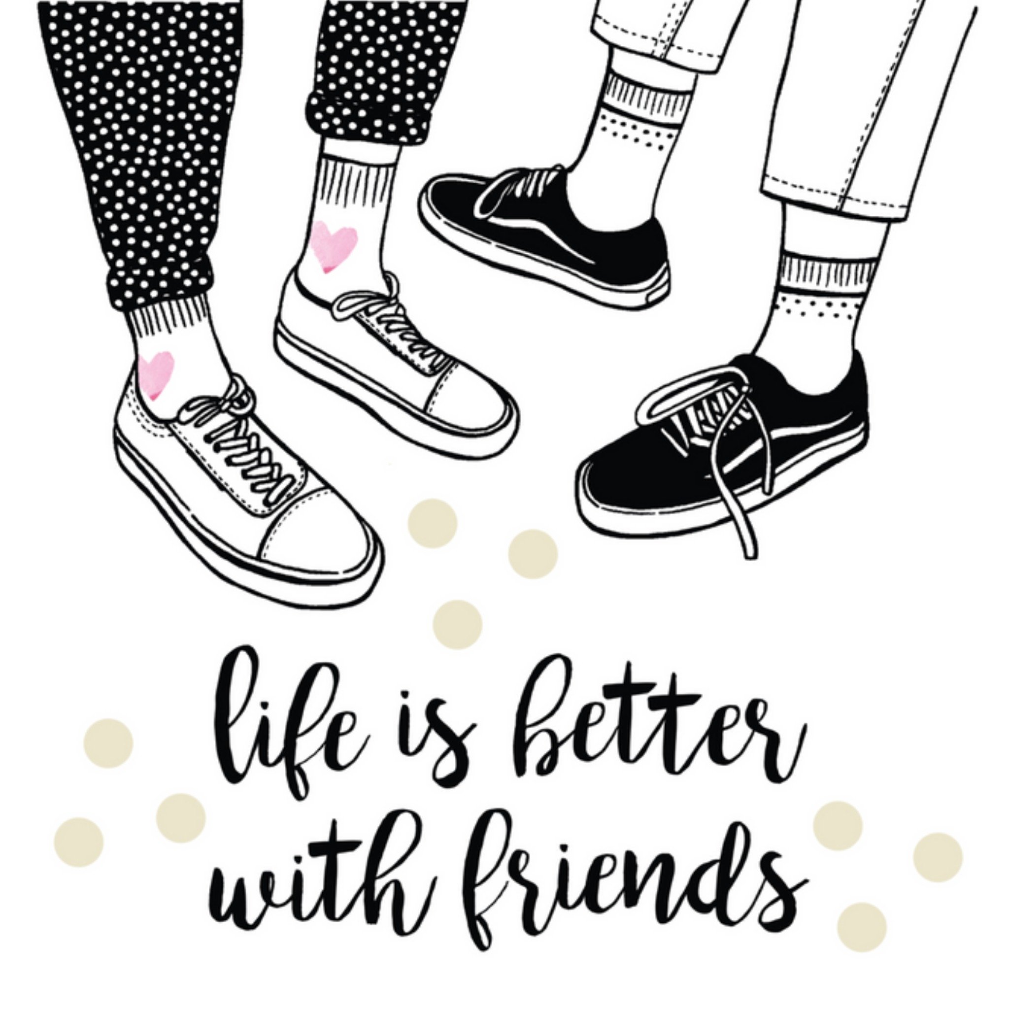 Paperclip - Vriendschapskaart - schoenen