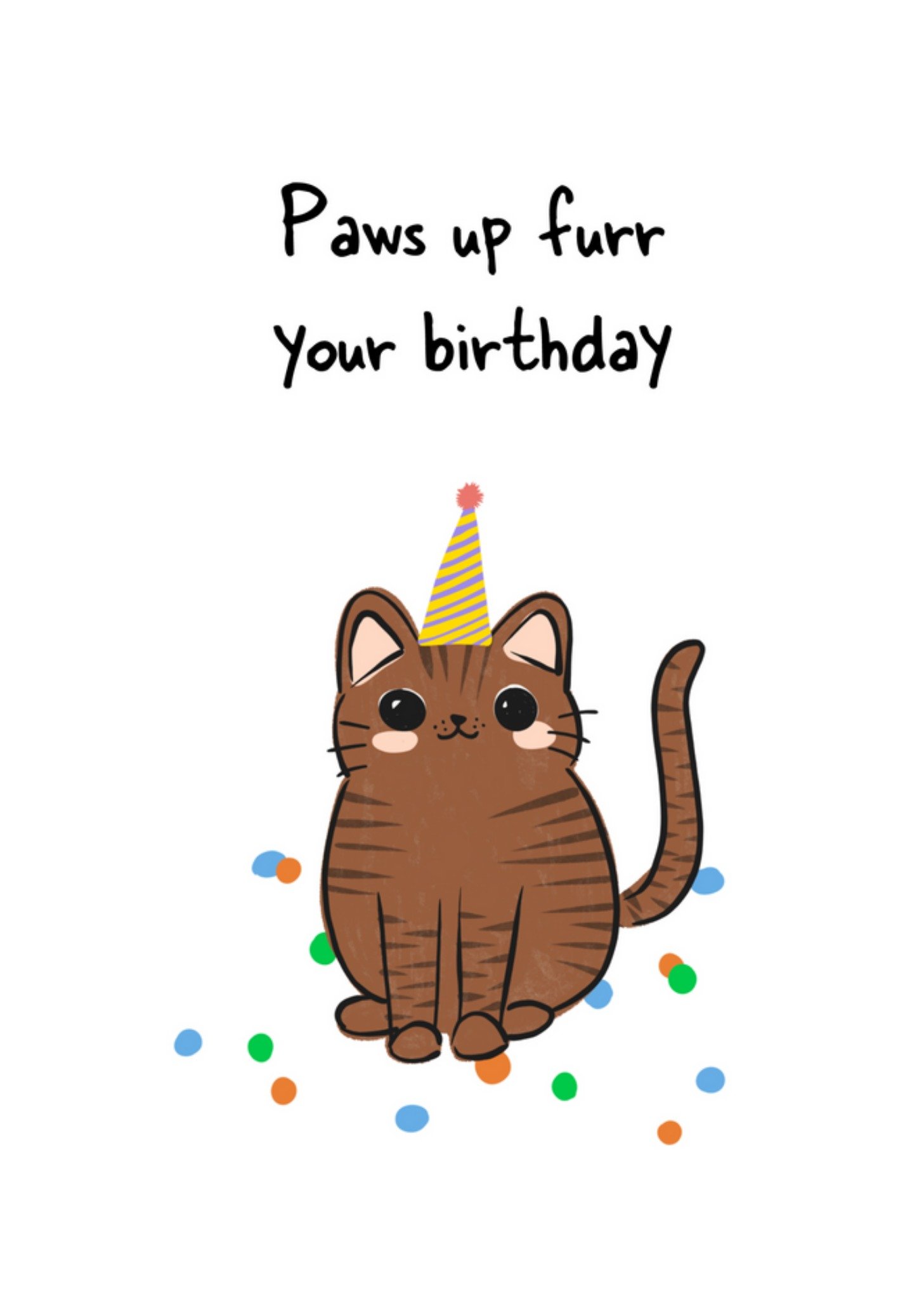 Verjaardagskaart - kat - grappig