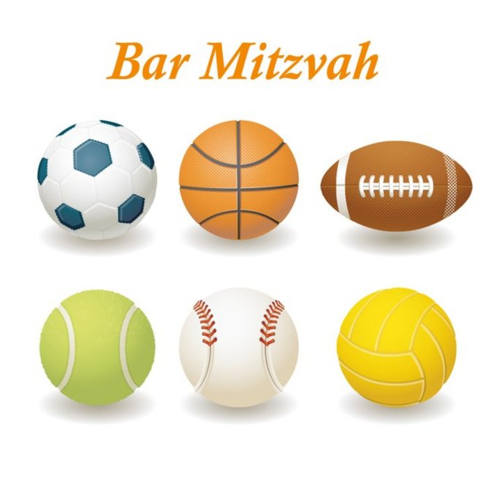 Davora | Bar Mitzvah kaart | Sport ballen