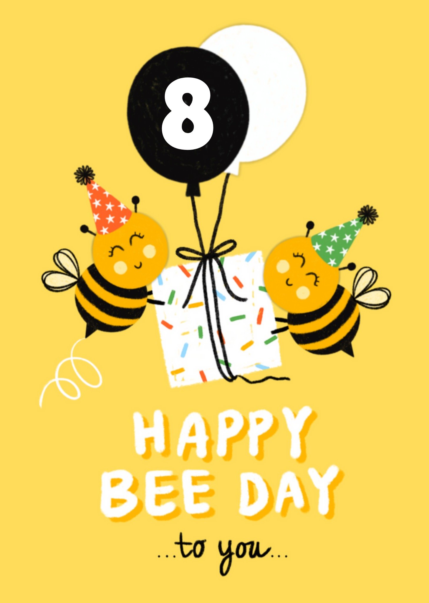 Marieke Witke - Verjaardagskaart - Happy Bee Day - Tweeling - Met leeftijd