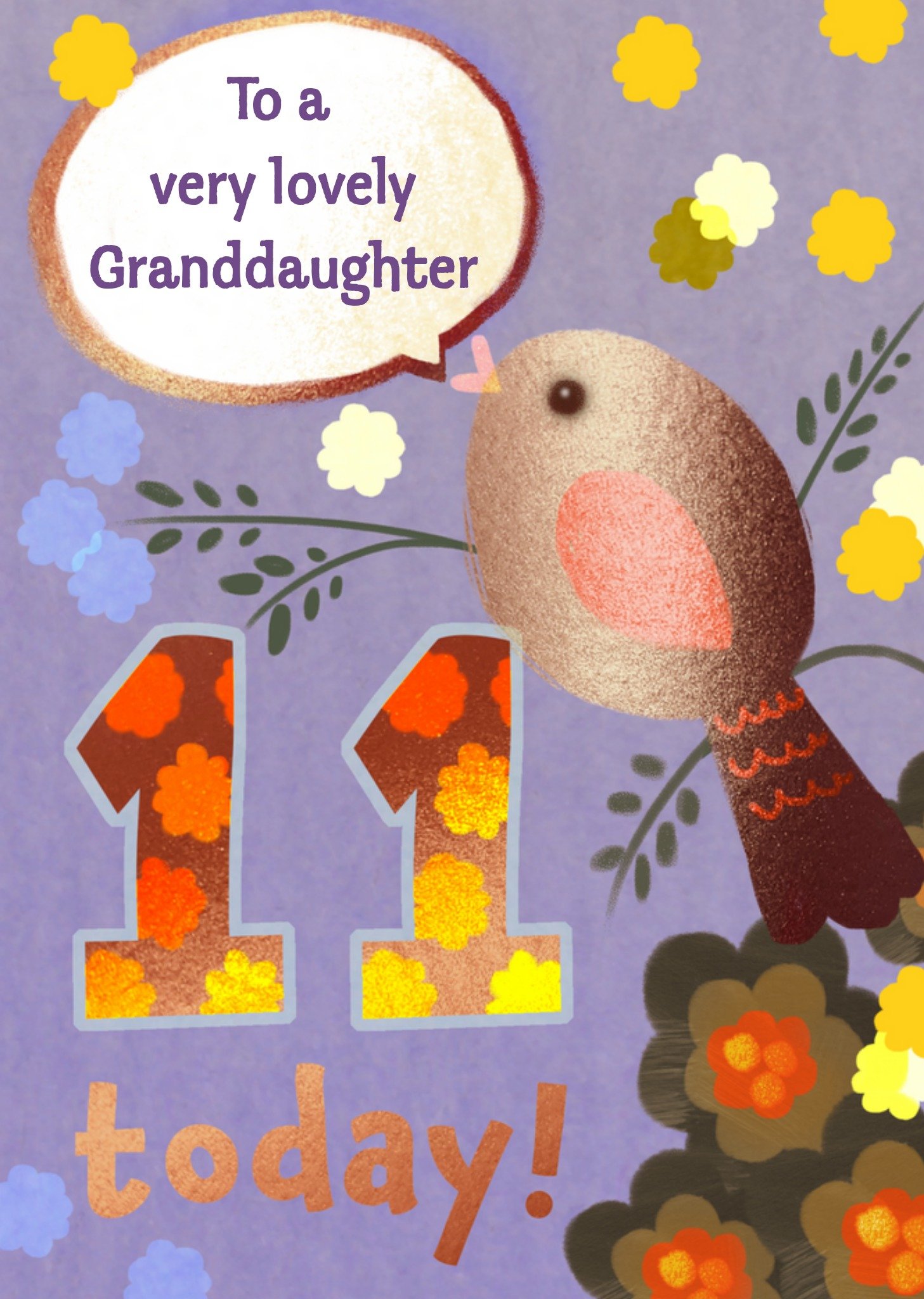 Greetz - Verjaardagskaart - bird met leeftijd
