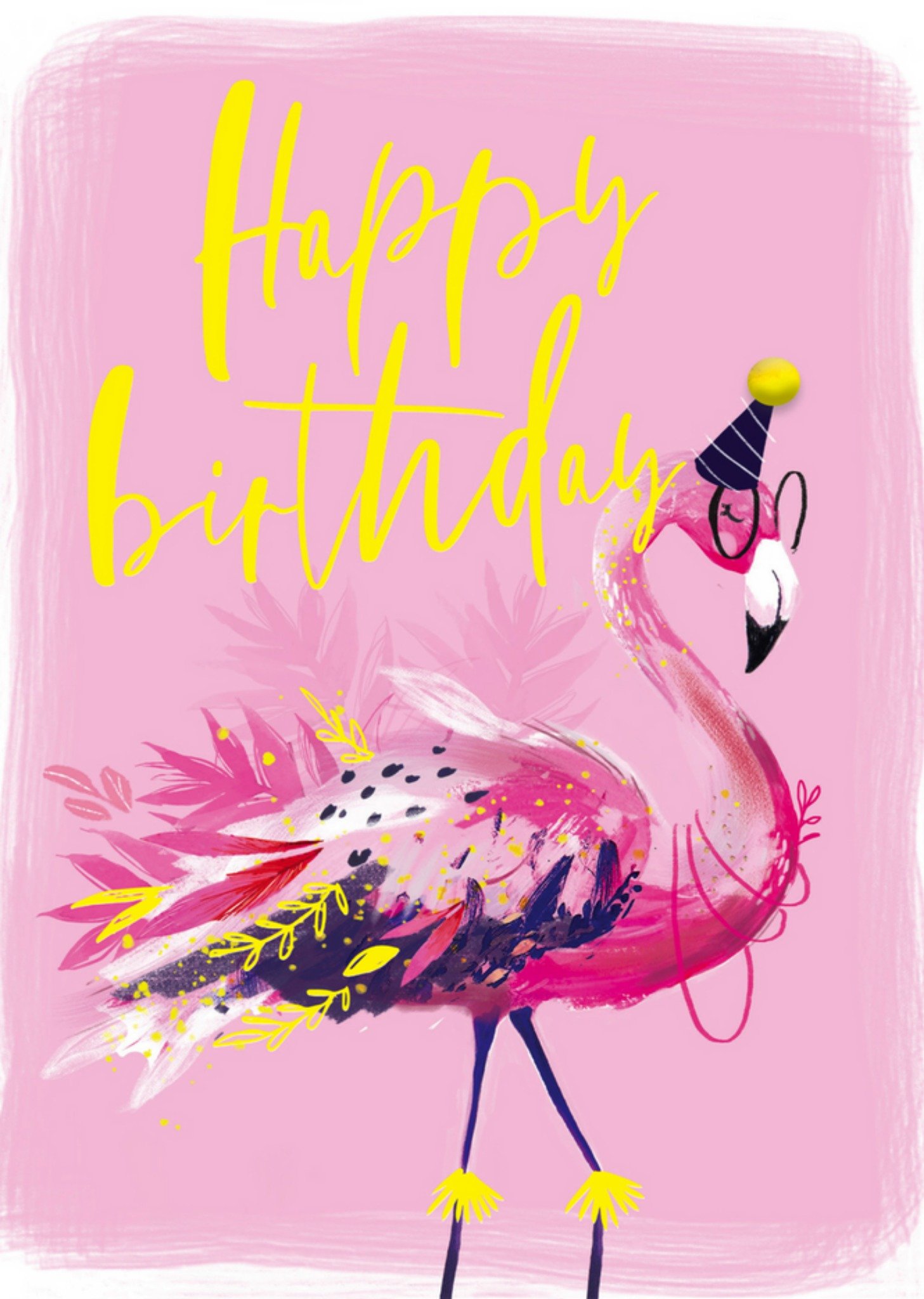 Abacus - Verjaardagskaart - flamingo
