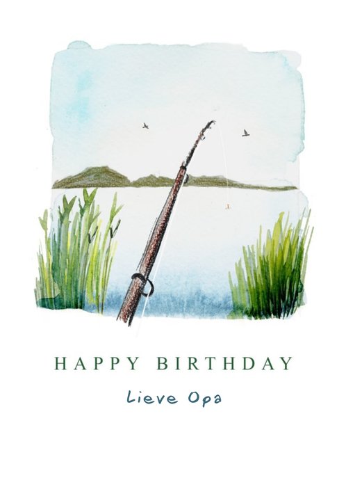 Fly Fishing Happy Birthday Card