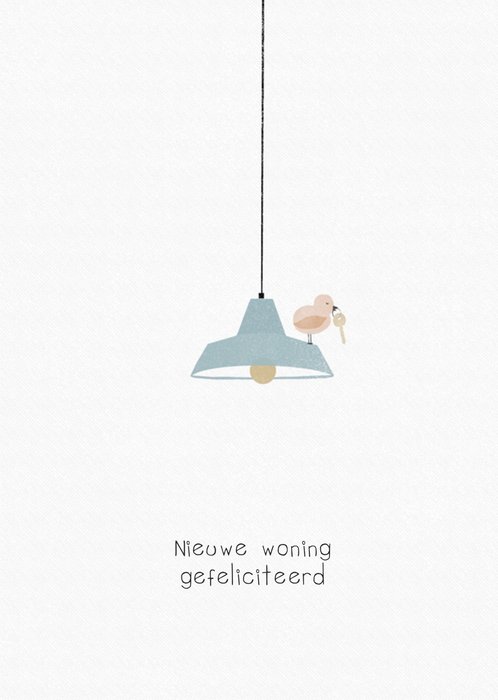 Greetz | Nieuwe woning kaart | lamp | vogel