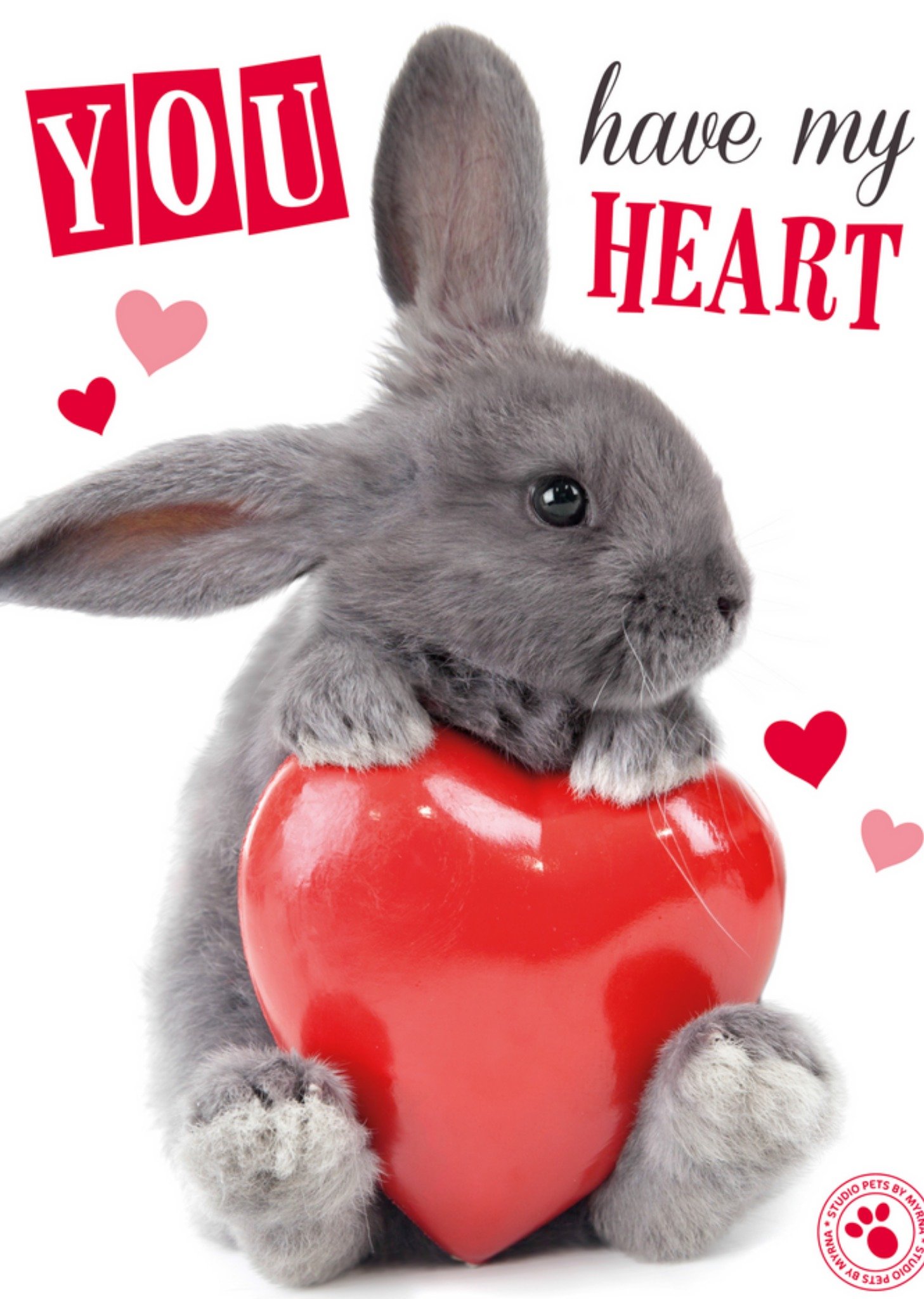 Studio Pets - Valentijnskaart - konijntje - hart