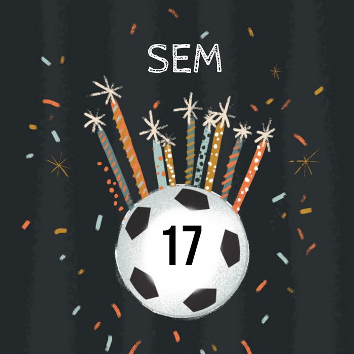 Greetz | Verjaardagskaart | voetbal | met naam