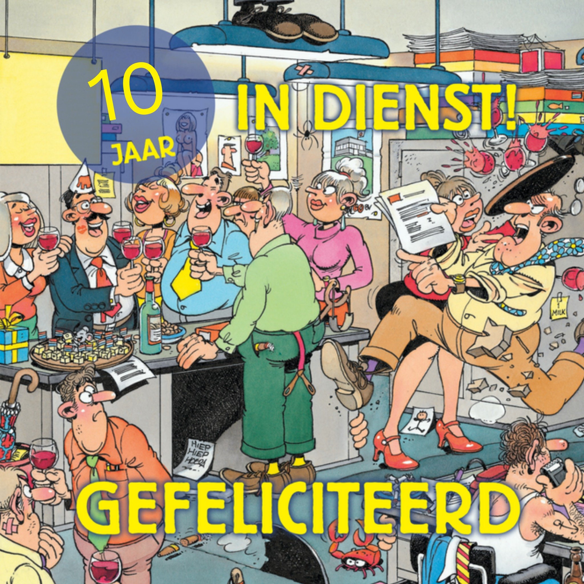 Jan van Haasteren - Jubileumkaart - met cijfer