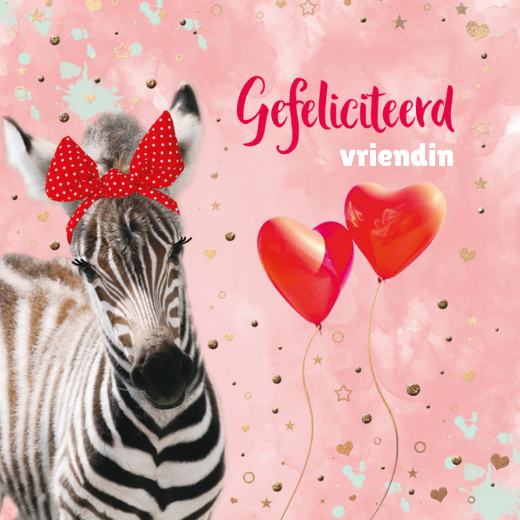 TMS - Verjaardagskaart - zebra - vriendin
