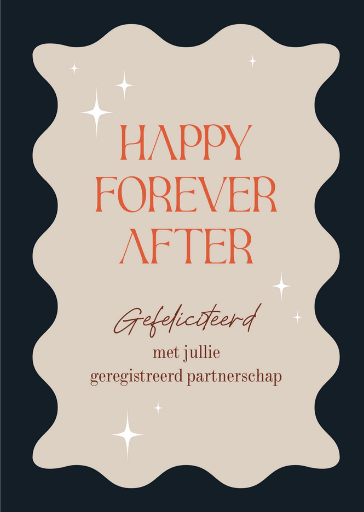 Huwelijkskaart - Geregistreerd Partnerschap - Happy forever after