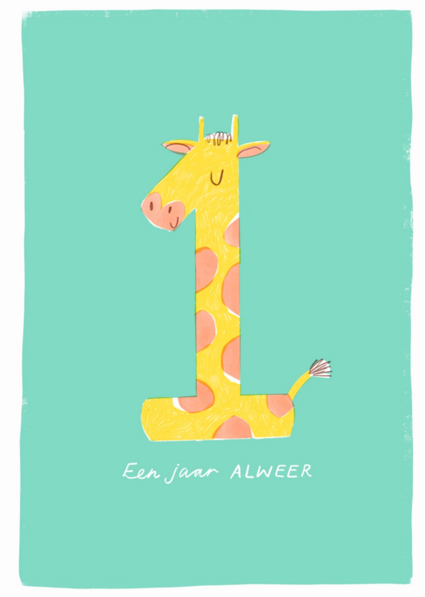 Jess Rose - Verjaardagskaart - giraf - 1 jaar