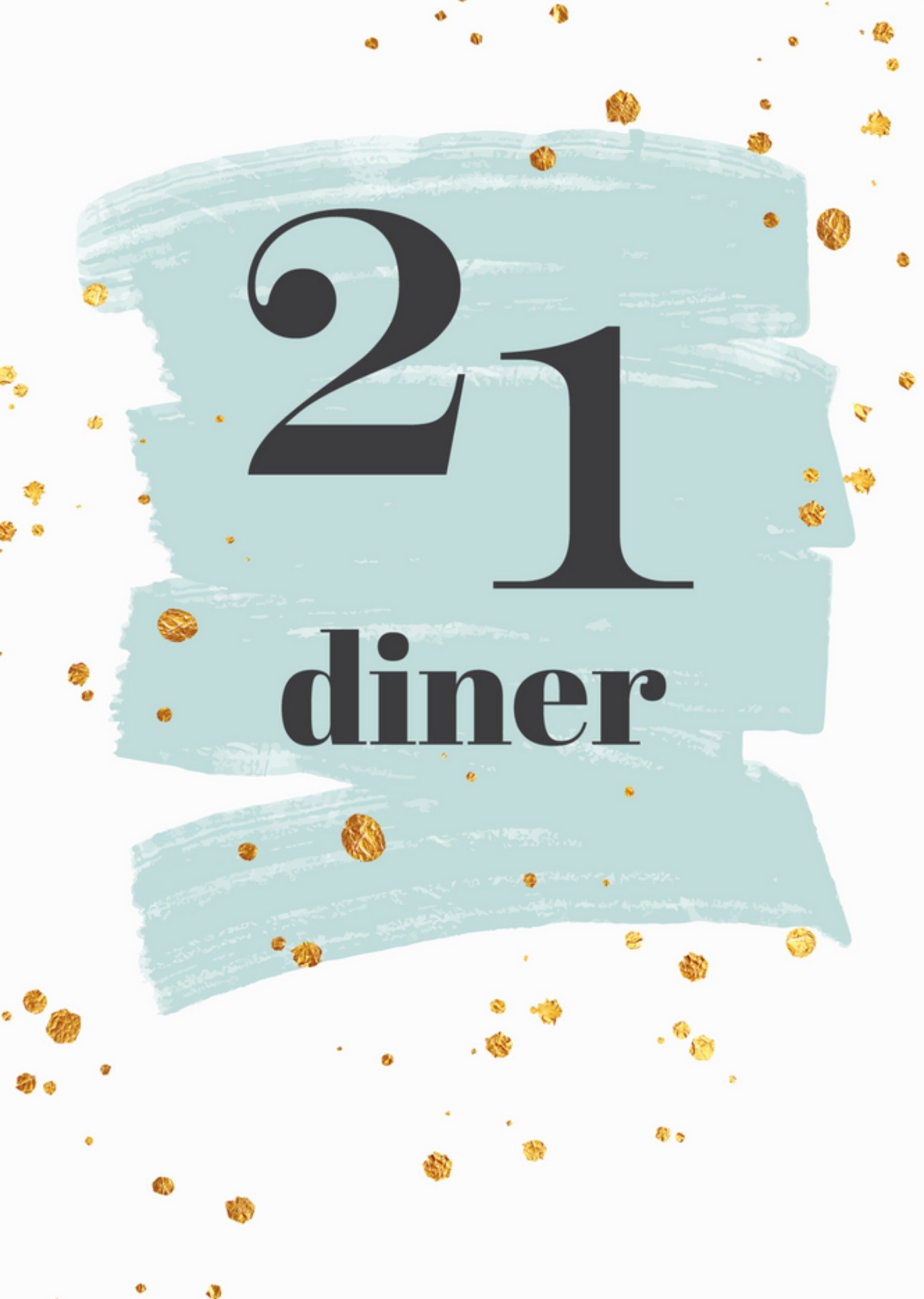 Tsjip - Uitnodiging 21 diner - Verjaardag
