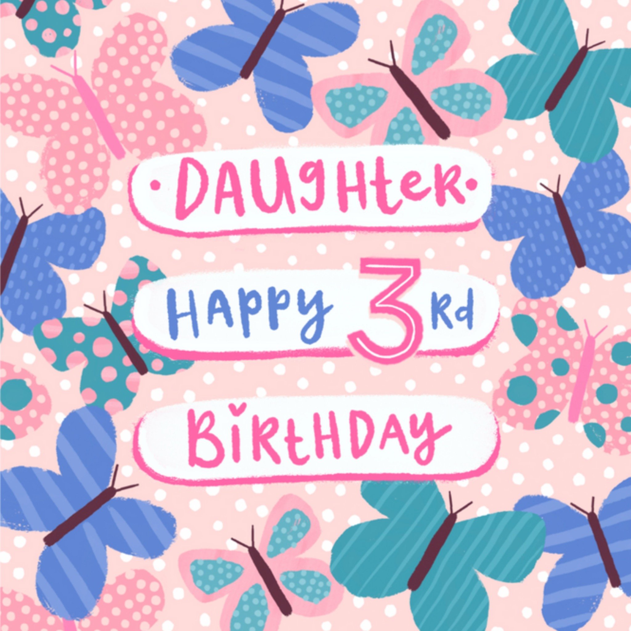 Verjaardagskaart - Happy 3rd birthday