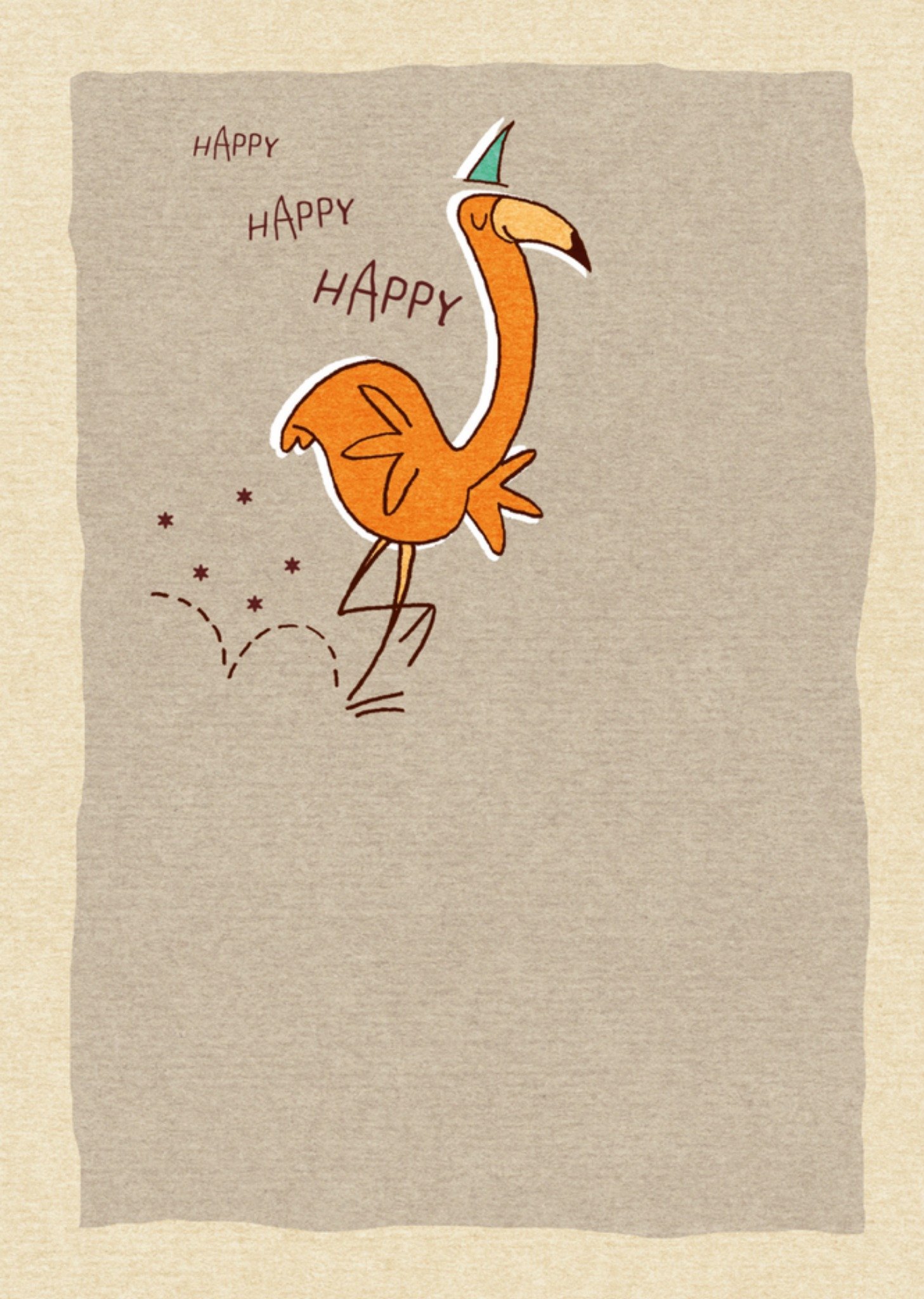 Paperclip - Verjaardag - Happy - Flamingo