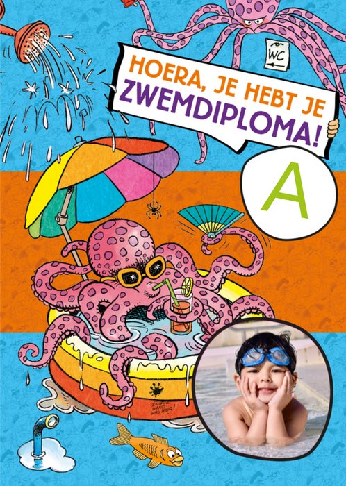 Jan van Haasteren Junior | Zwemdiploma kaart | Octopus