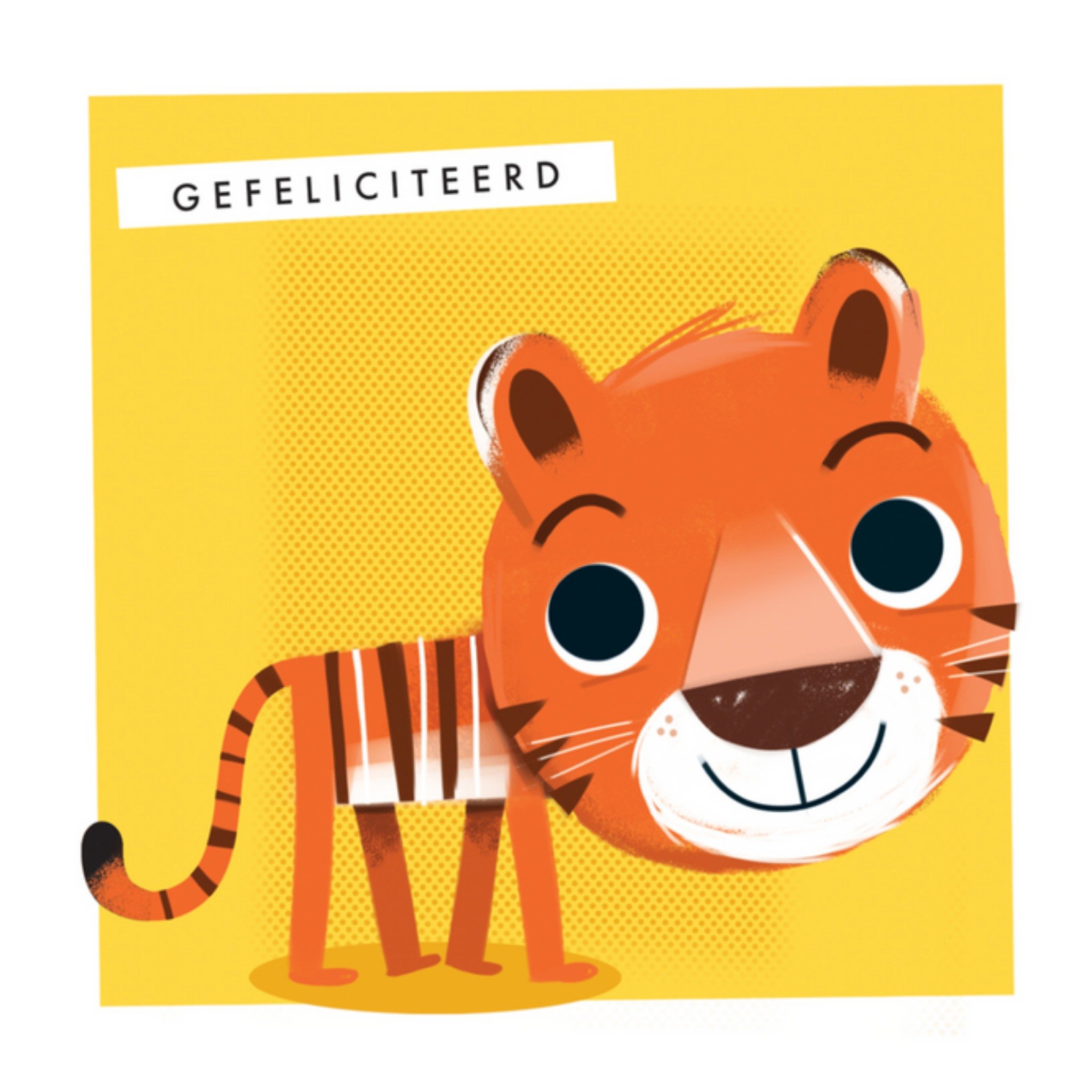 Hello Munki - Verjaardagskaart - tijger