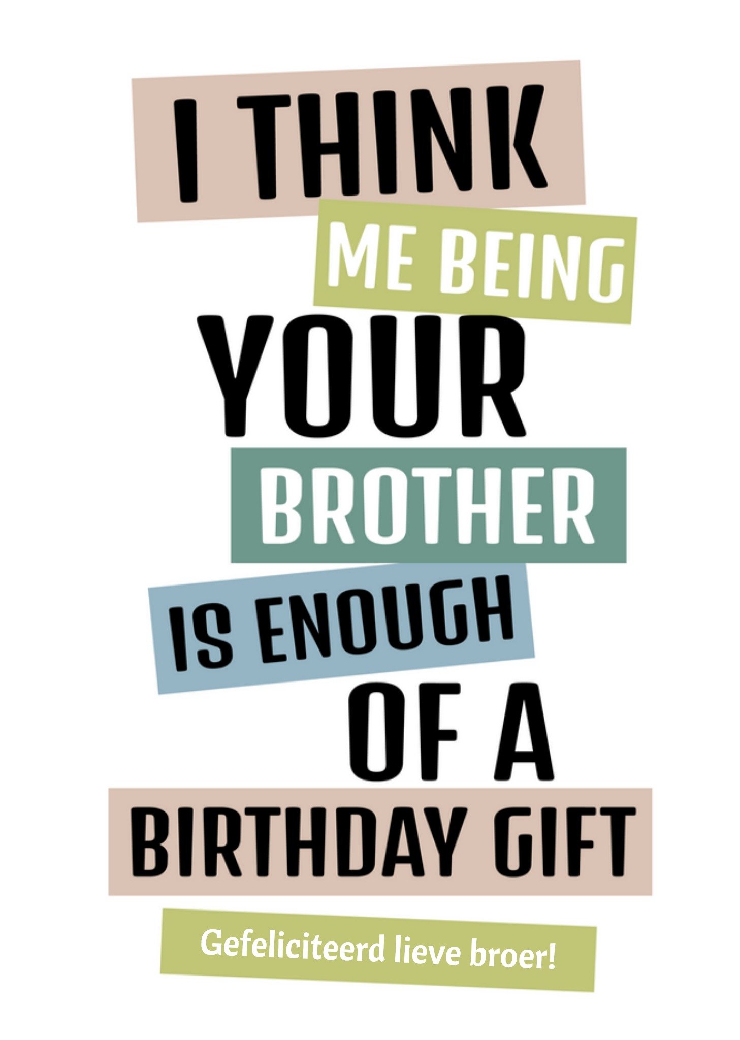 Verjaardagskaart - Brother