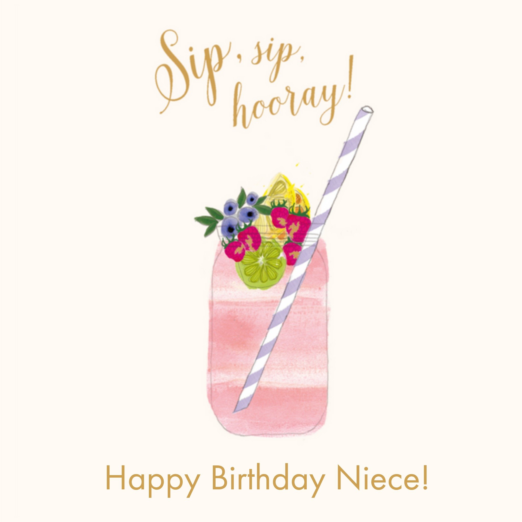 Paperlink - Verjaardagskaart - cocktail - nicht