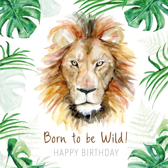 Michelle Dujardin | Verjaardagskaart | Leeuw | Born to be wild