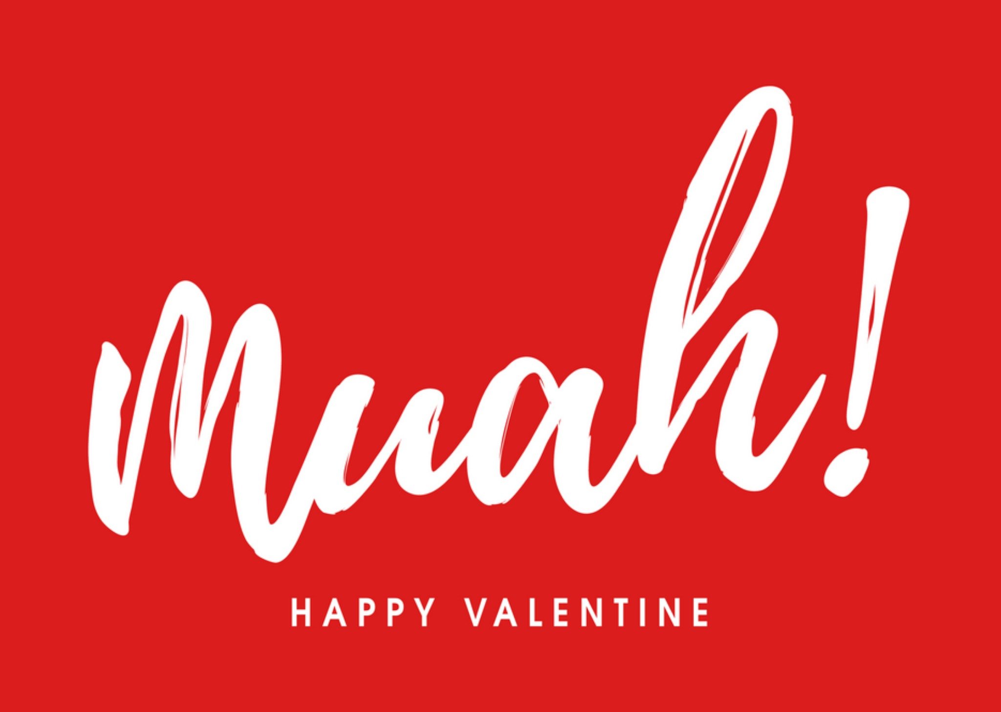 Luckz - Valentijnskaart - Mwah - Happy Valentine