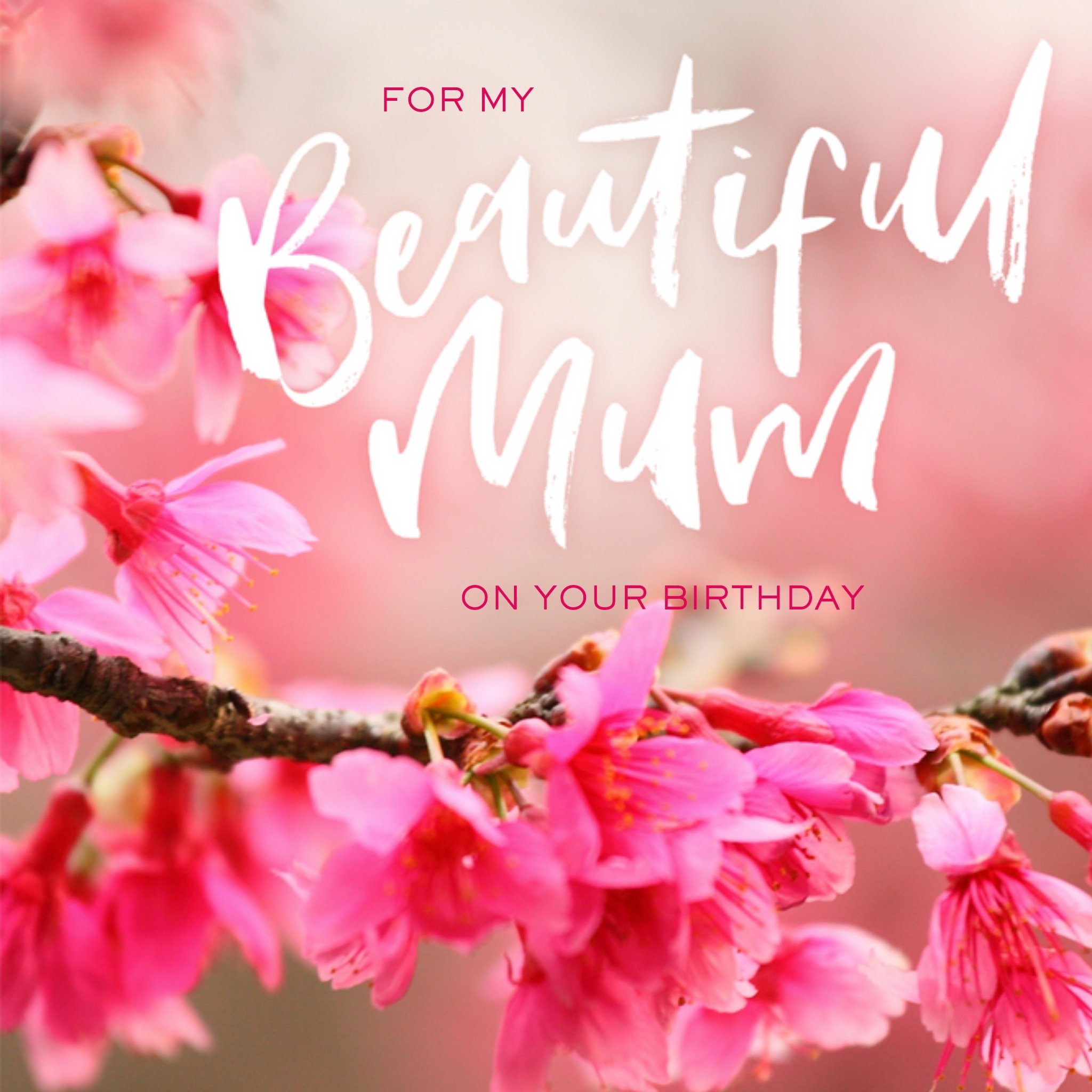 Verjaardagskaart - beautiful mom floral