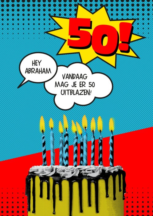 Greetz | Verjaardagskaart | 50 jaar | taart