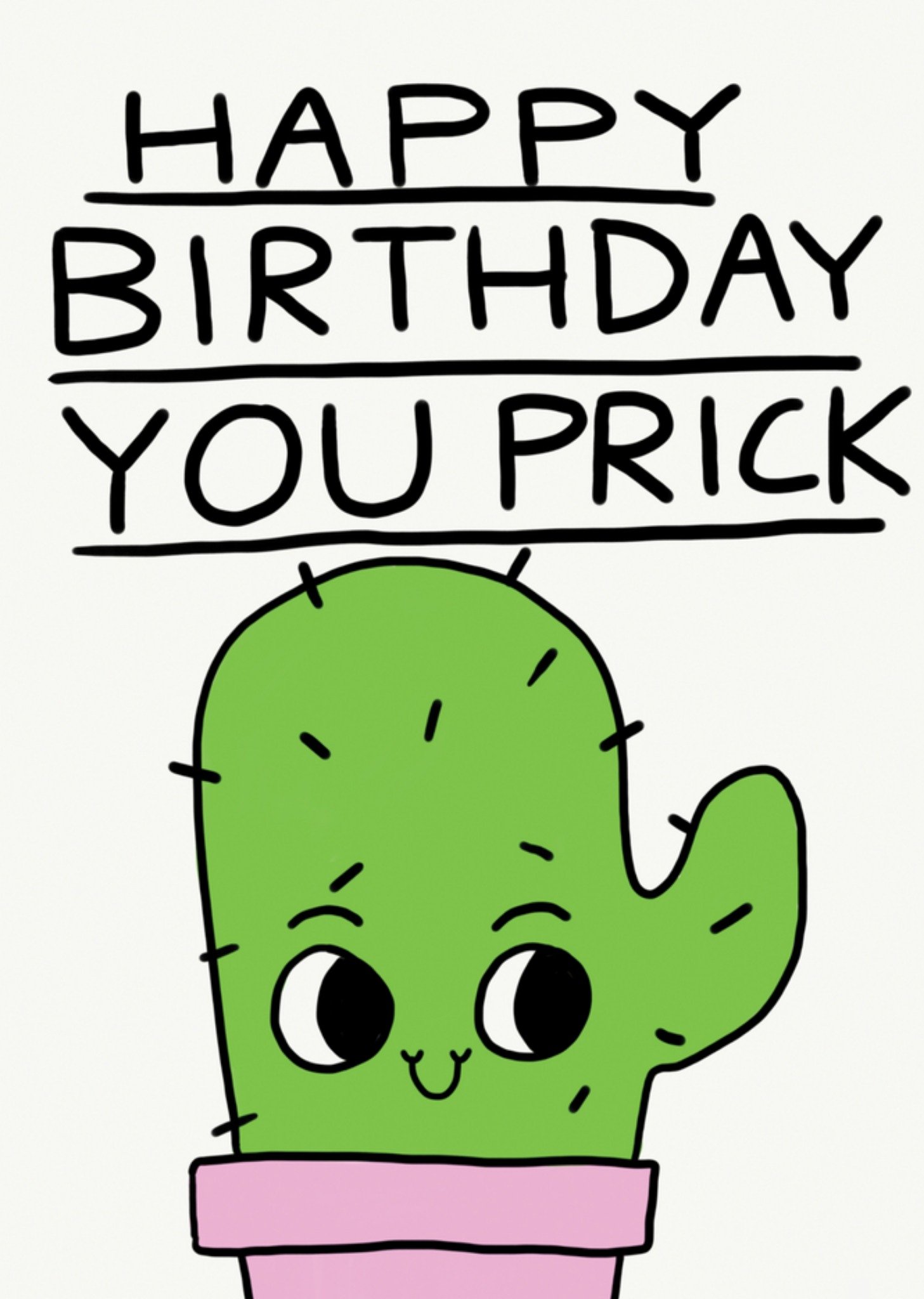 Jolly Awesome - Verjaardagskaart - cactus
