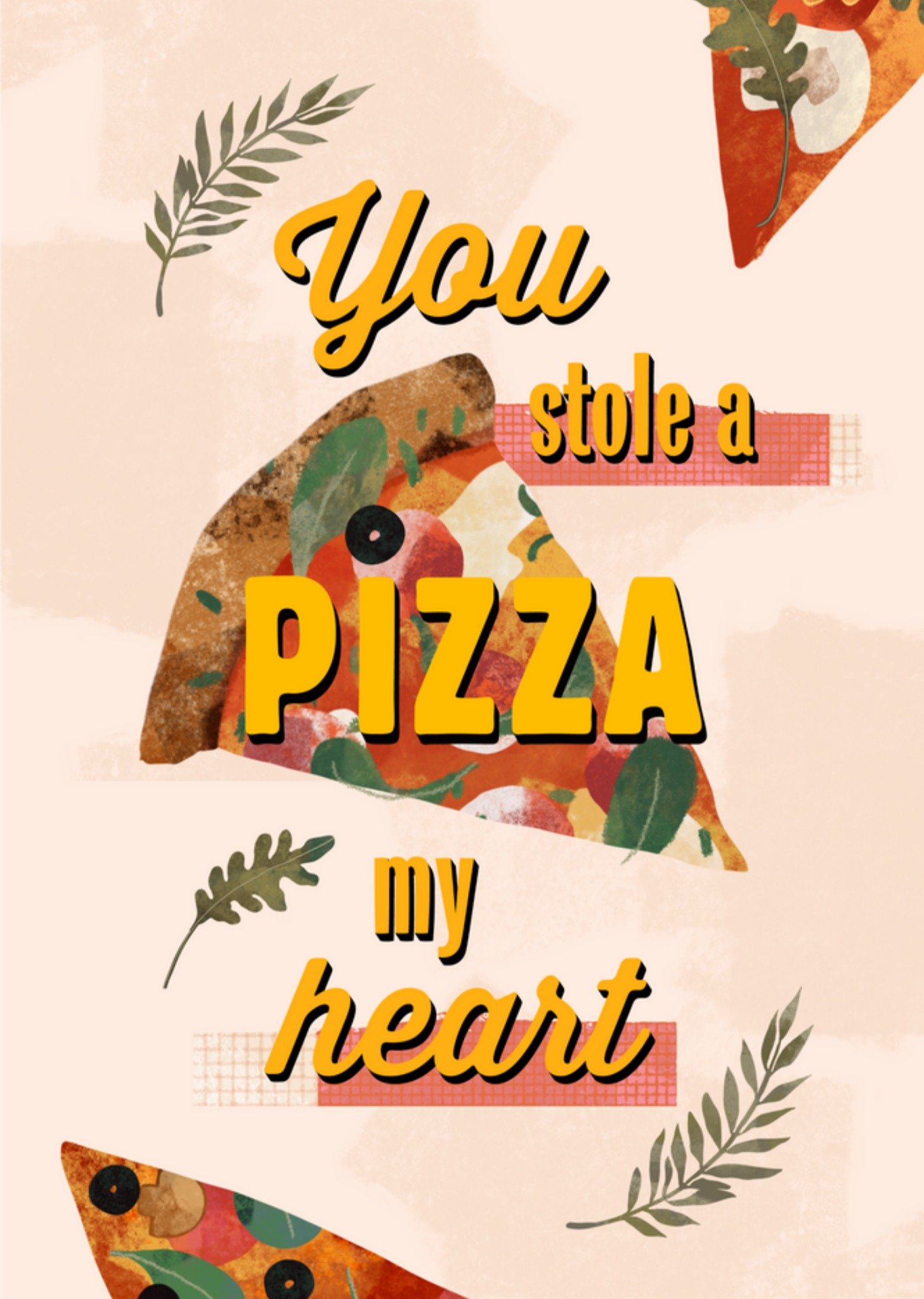 Valentijnskaart - Pizza