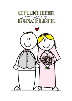 YH Tekent | Huwelijkskaart | Gefeliciteerd