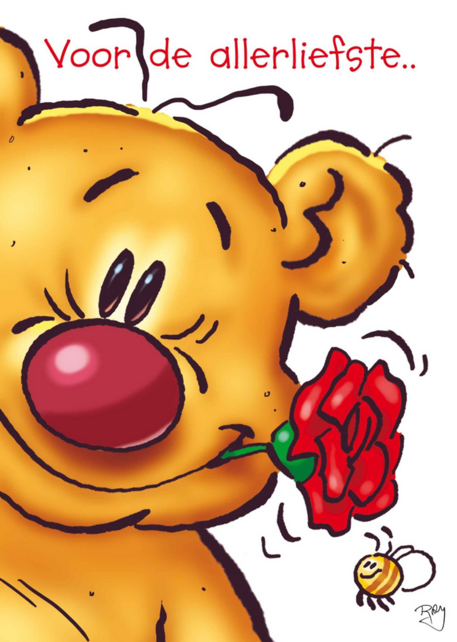 Doodles - Valentijnskaart - beer - hart