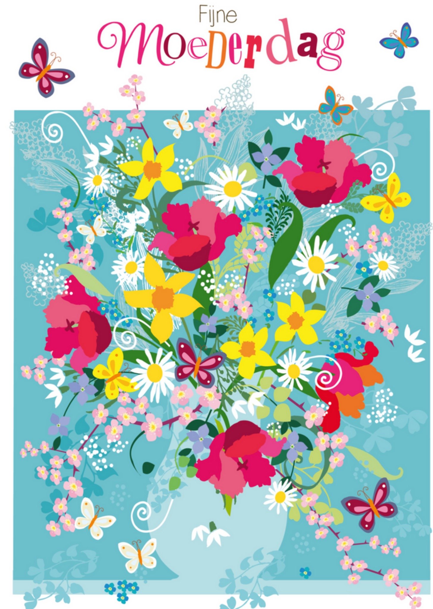 Paperclip - Moederdagkaart - bloemen