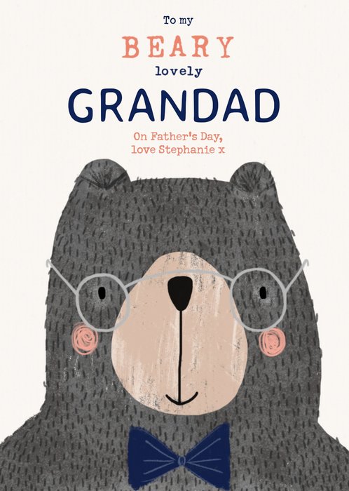 Greetz | Vaderdagkaart | Beary lovely grandad